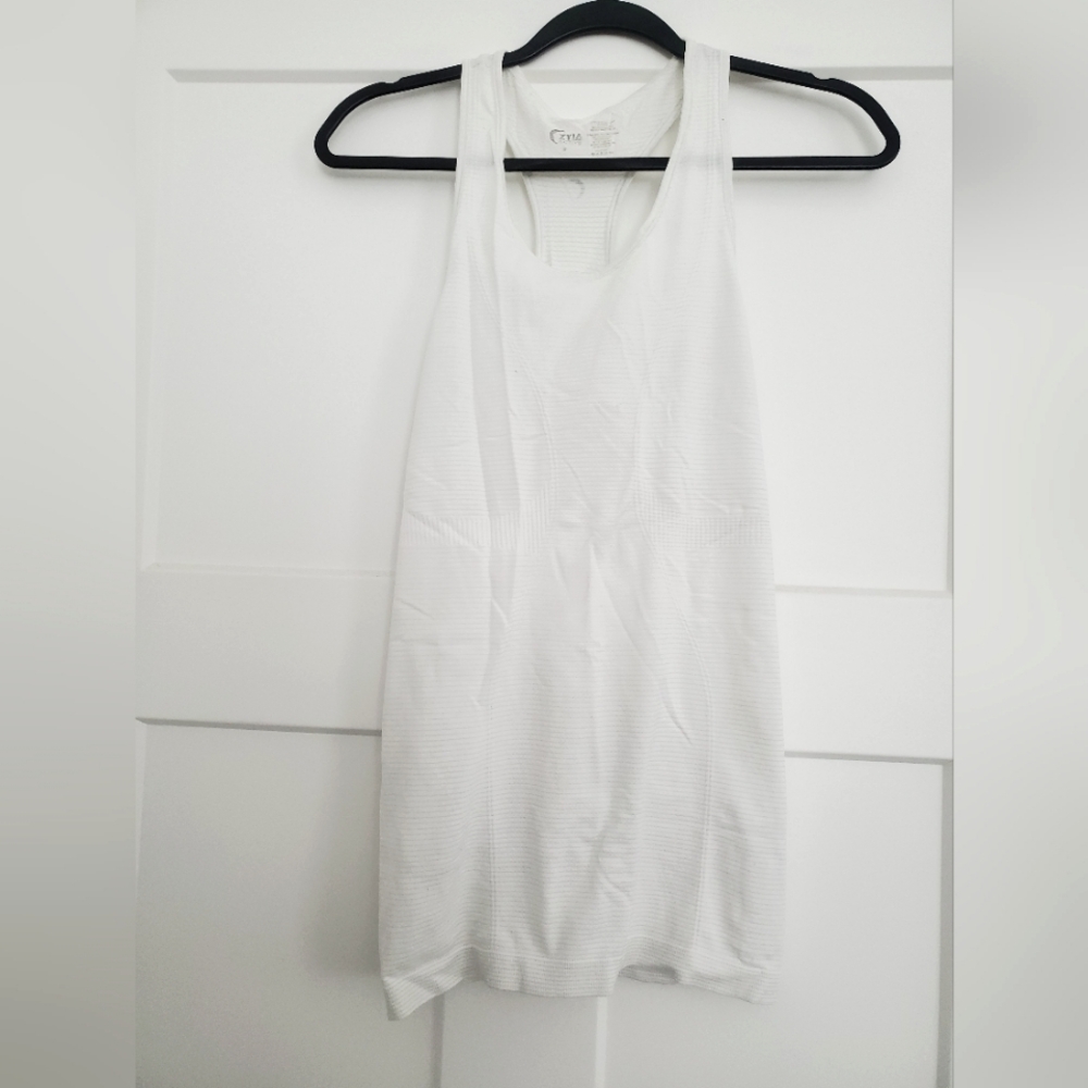 White Zyia workout tank